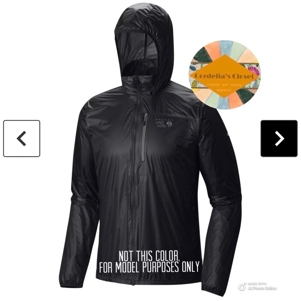 🎀SOLD!🎀 #108 $130 Mountain Hardwear Ghost Lite Pro Jacket Lime Green/Silver L - Picture 3 of 12